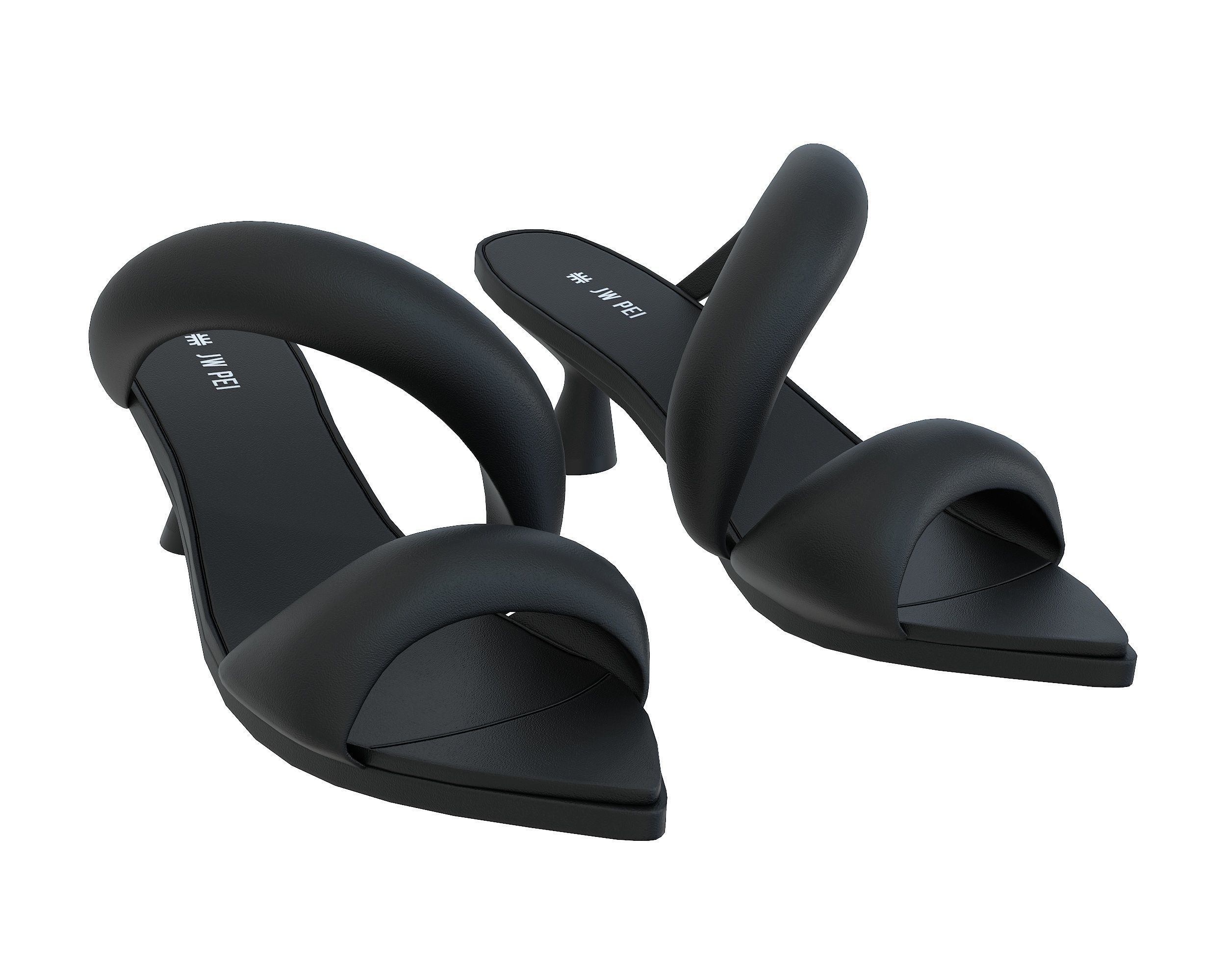 JW PEI Sara Mule Sandals Low-poly 3D model_2