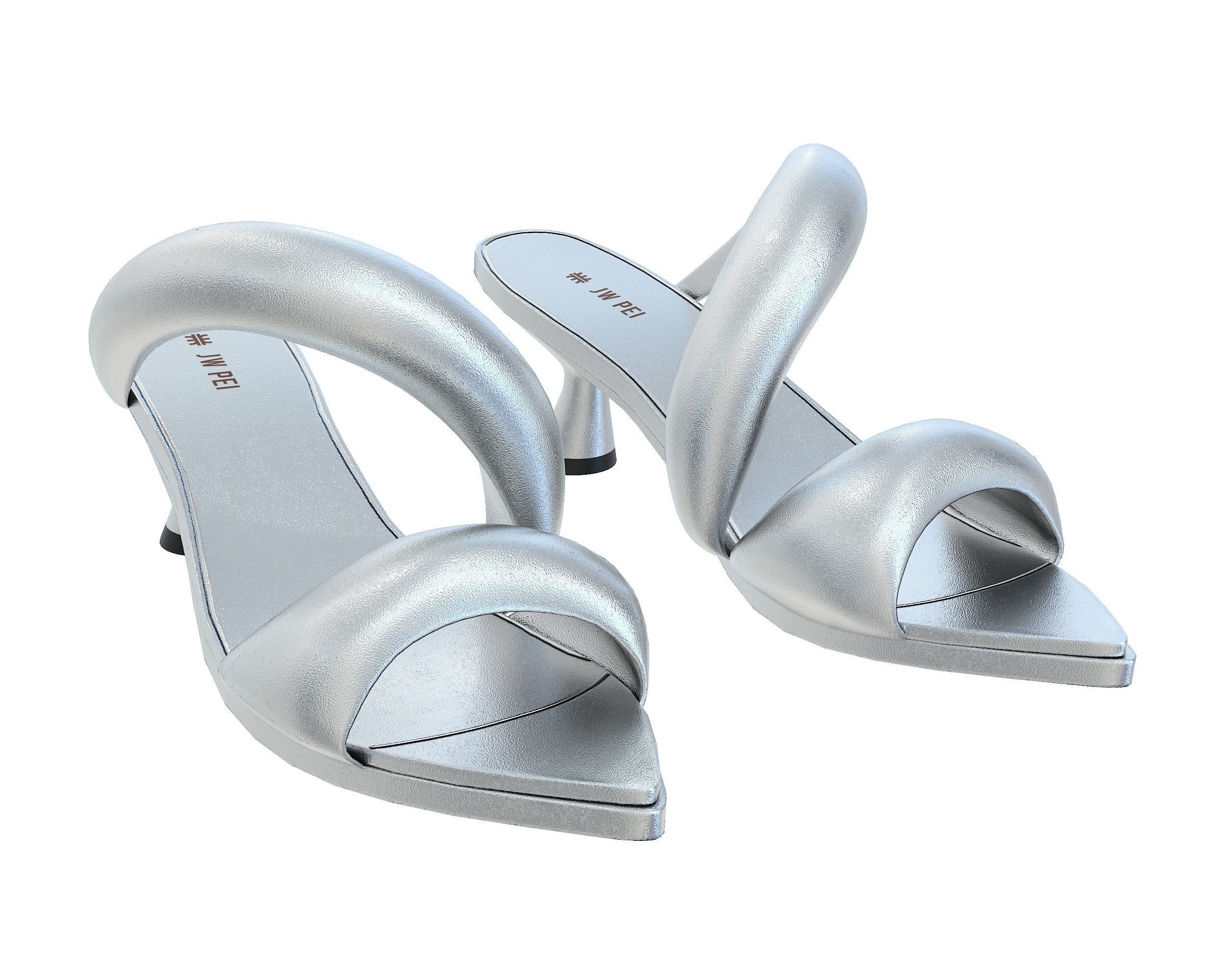 JW PEI Sara Mule Sandals Low-poly 3D model_3