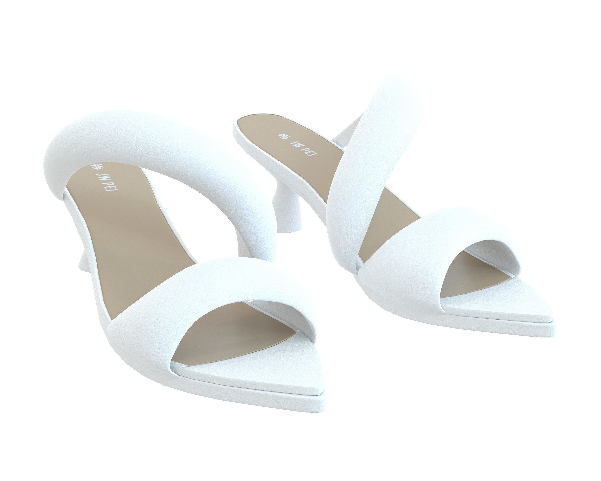 JW PEI Sara Mule Sandals Low-poly 3D model_4