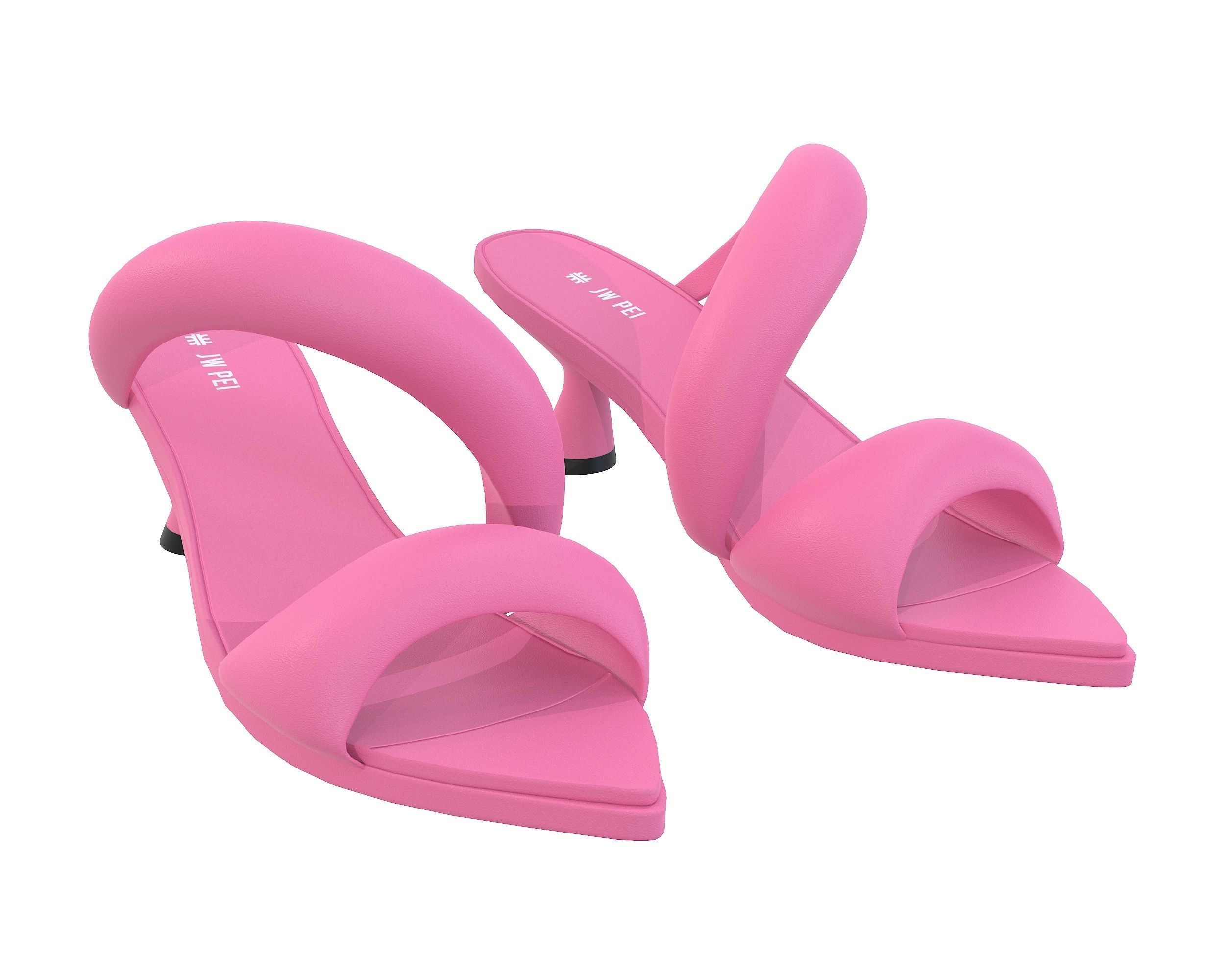 JW PEI Sara Mule Sandals Low-poly 3D model_5