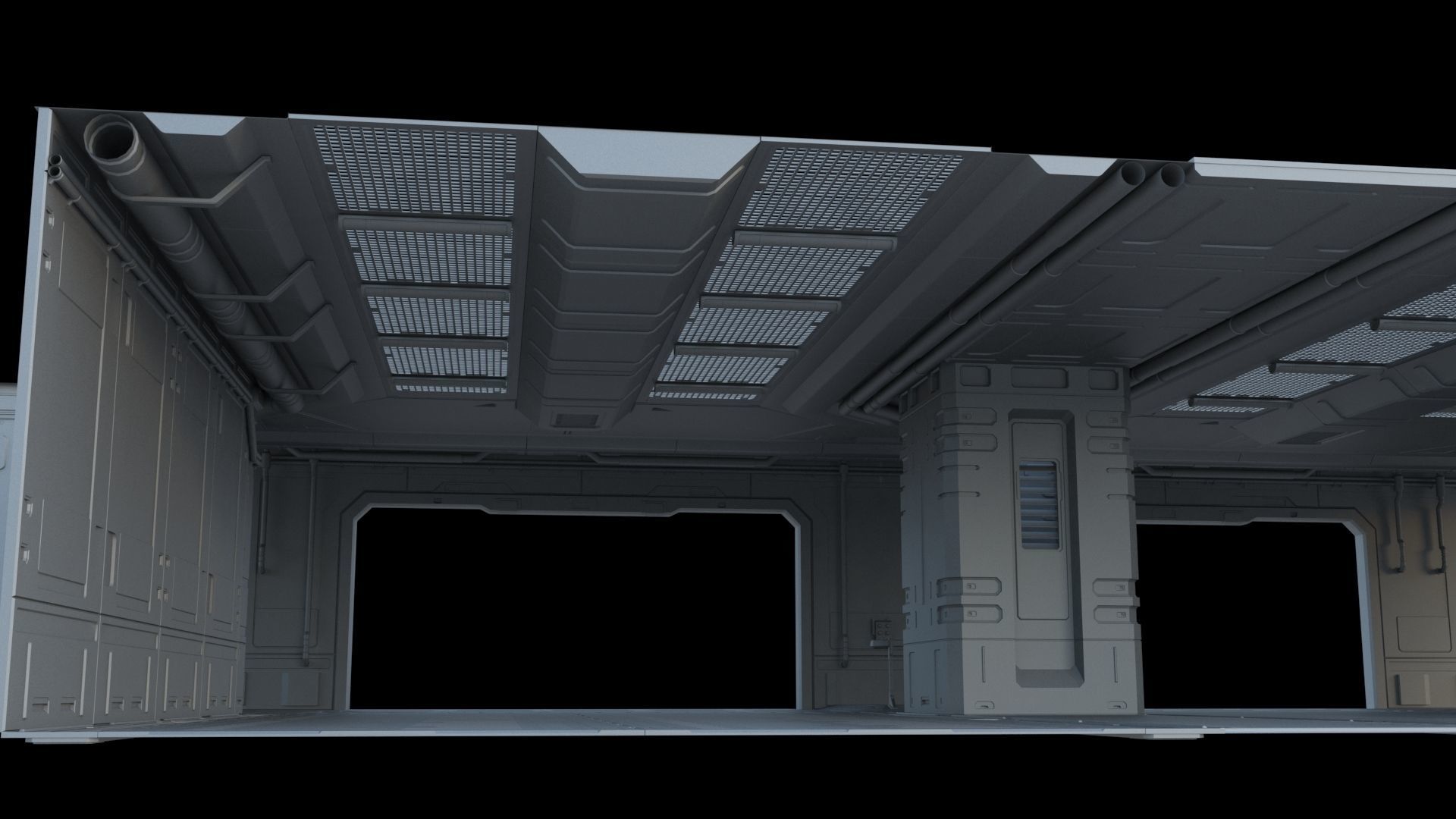 Sci-Fi Panel SET 2 3D model_12