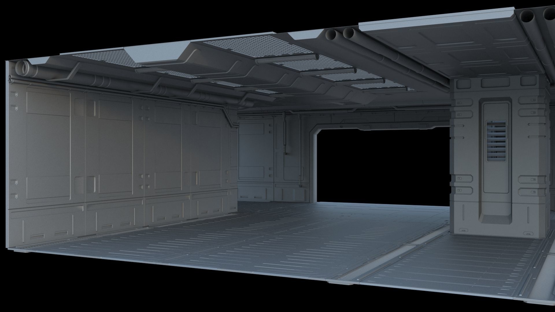 Sci-Fi Panel SET 2 3D model_11