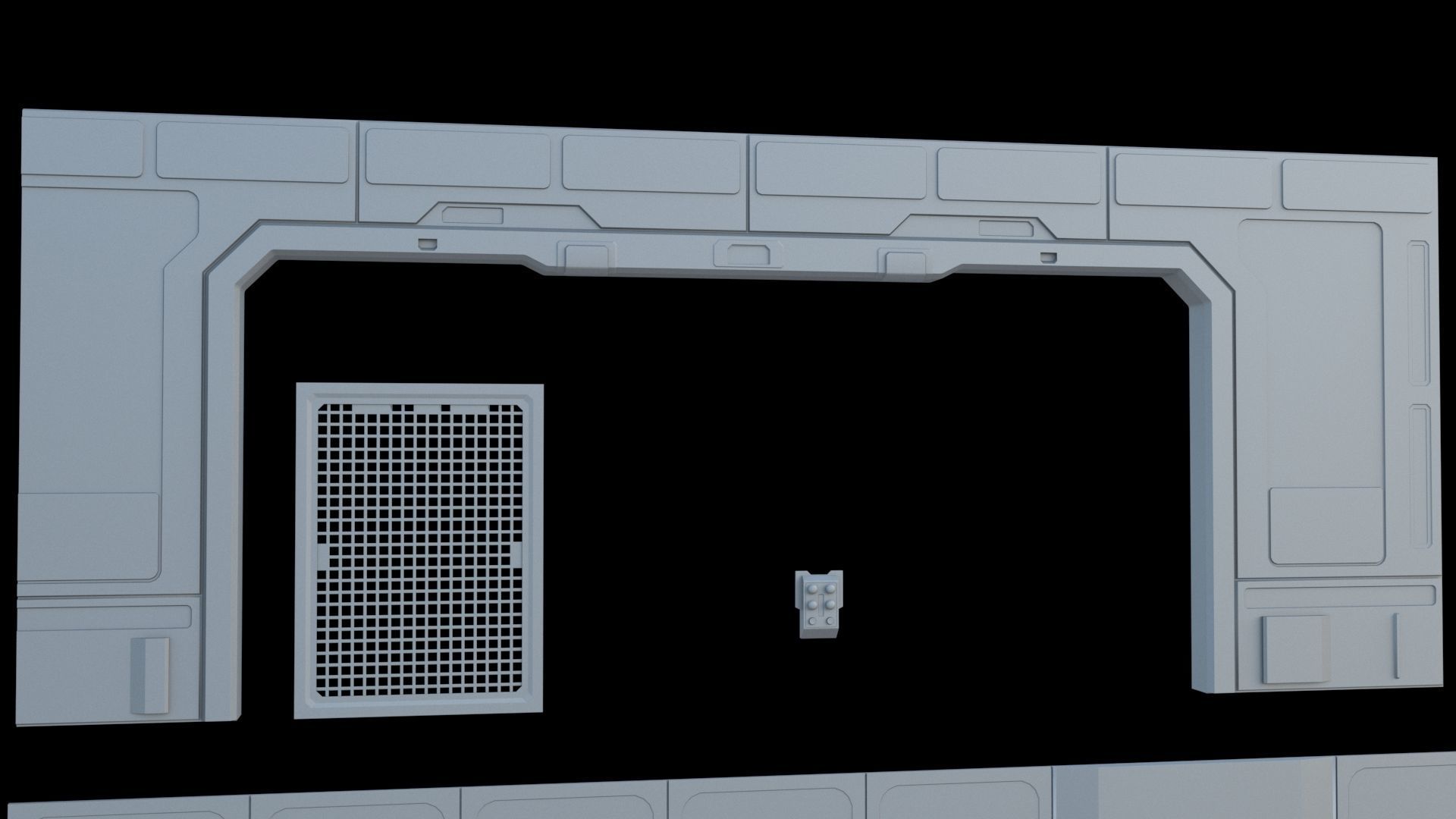 Sci-Fi Panel SET 2 3D model_1