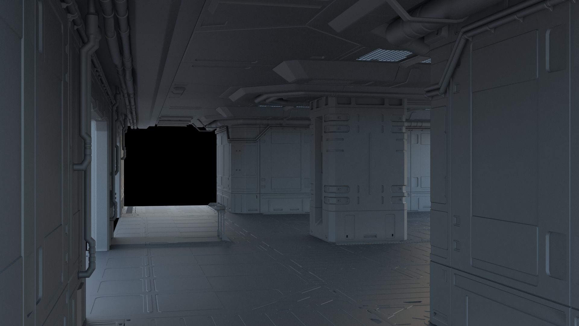 Sci-Fi Panel SET 2 3D model_14