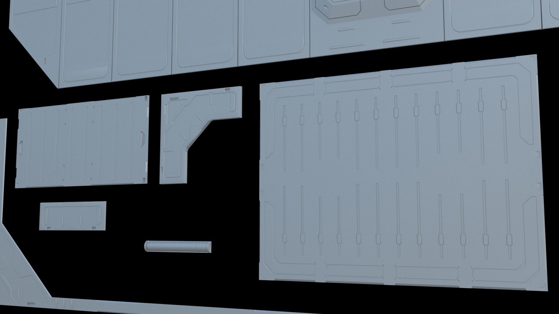 Sci-Fi Panel SET 2 3D model_10