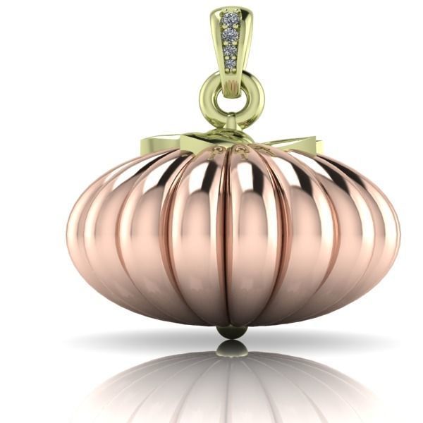 Halloween Pumpkin Necklace Pendant Jewelry Charm Horror Gifts 3D print model_3