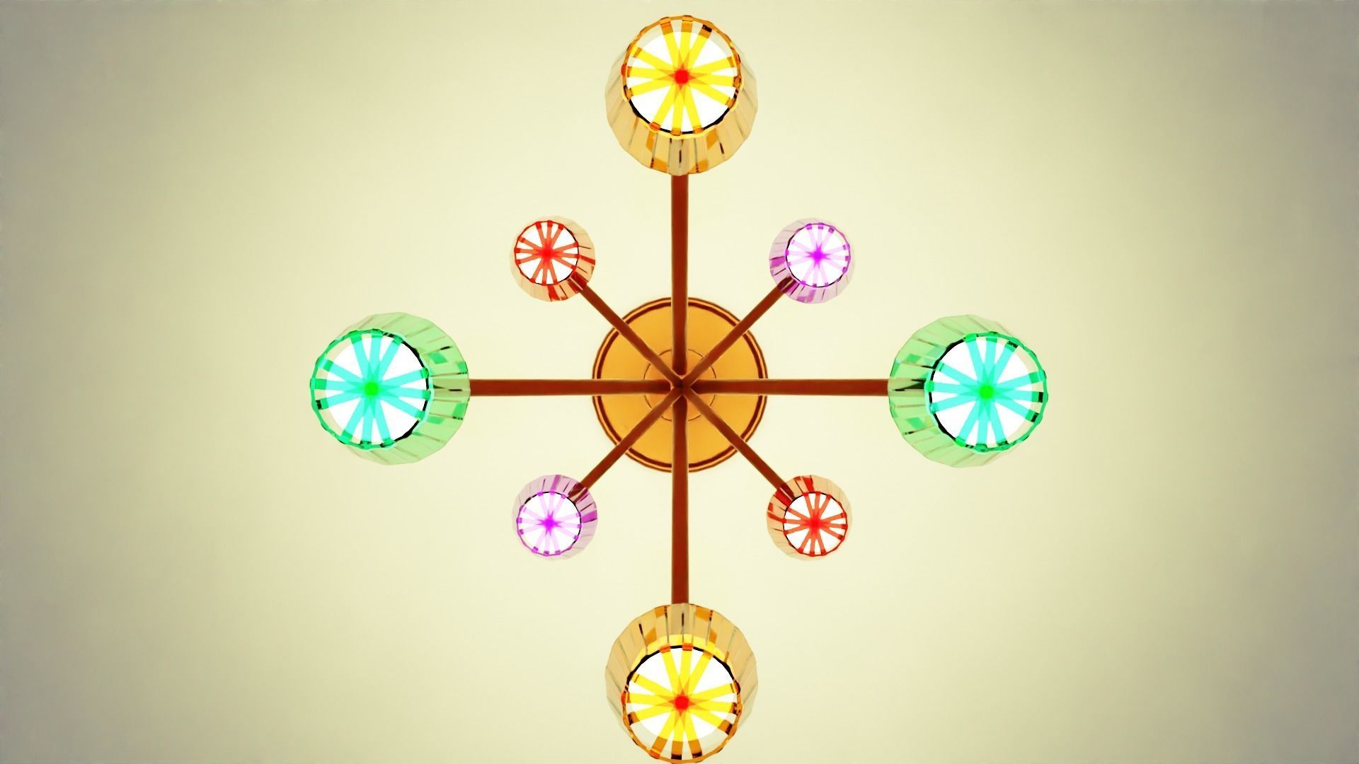 Ornamental Organic Standing Lamp 3D model_3