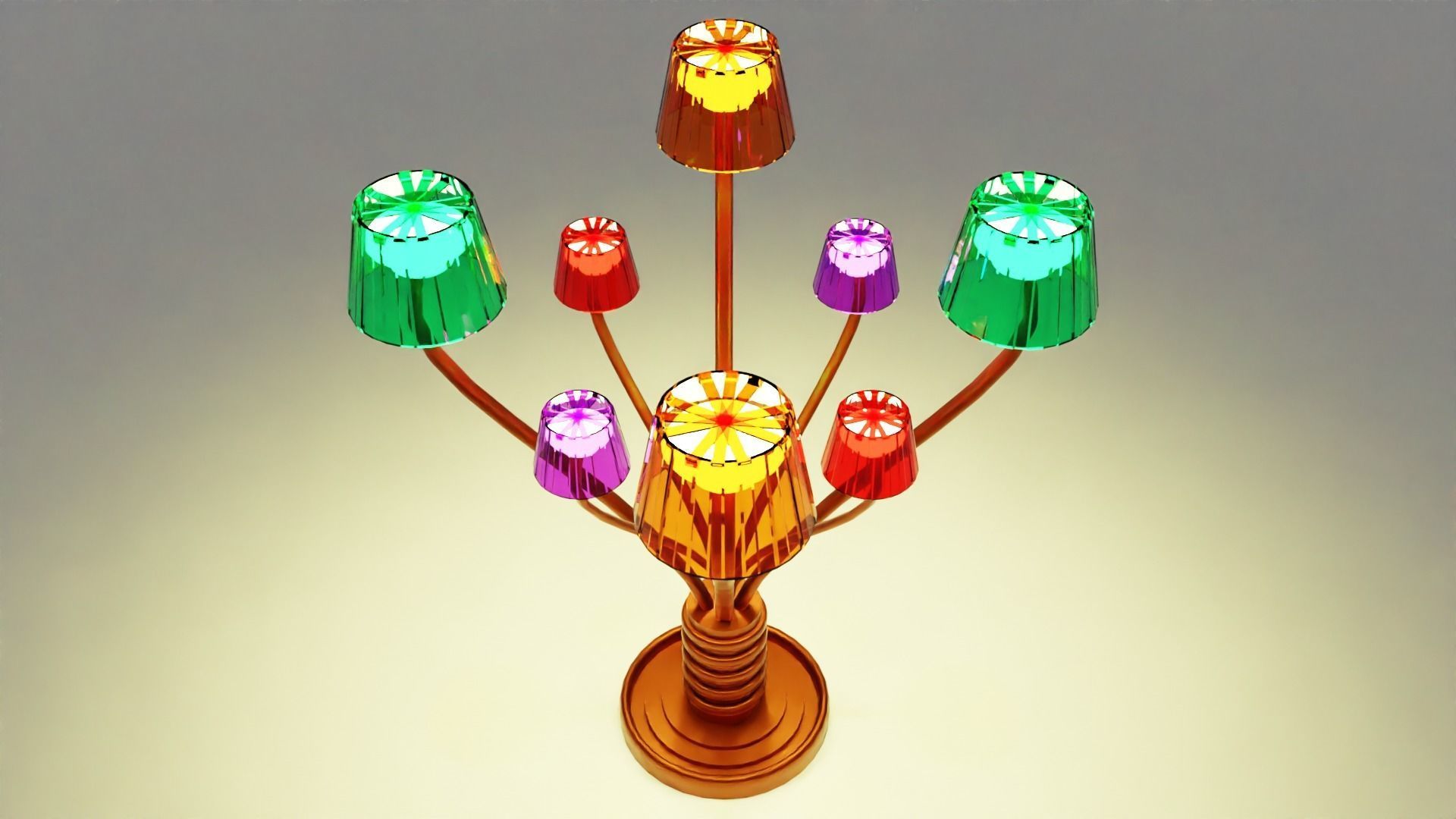 Ornamental Organic Standing Lamp 3D model_1