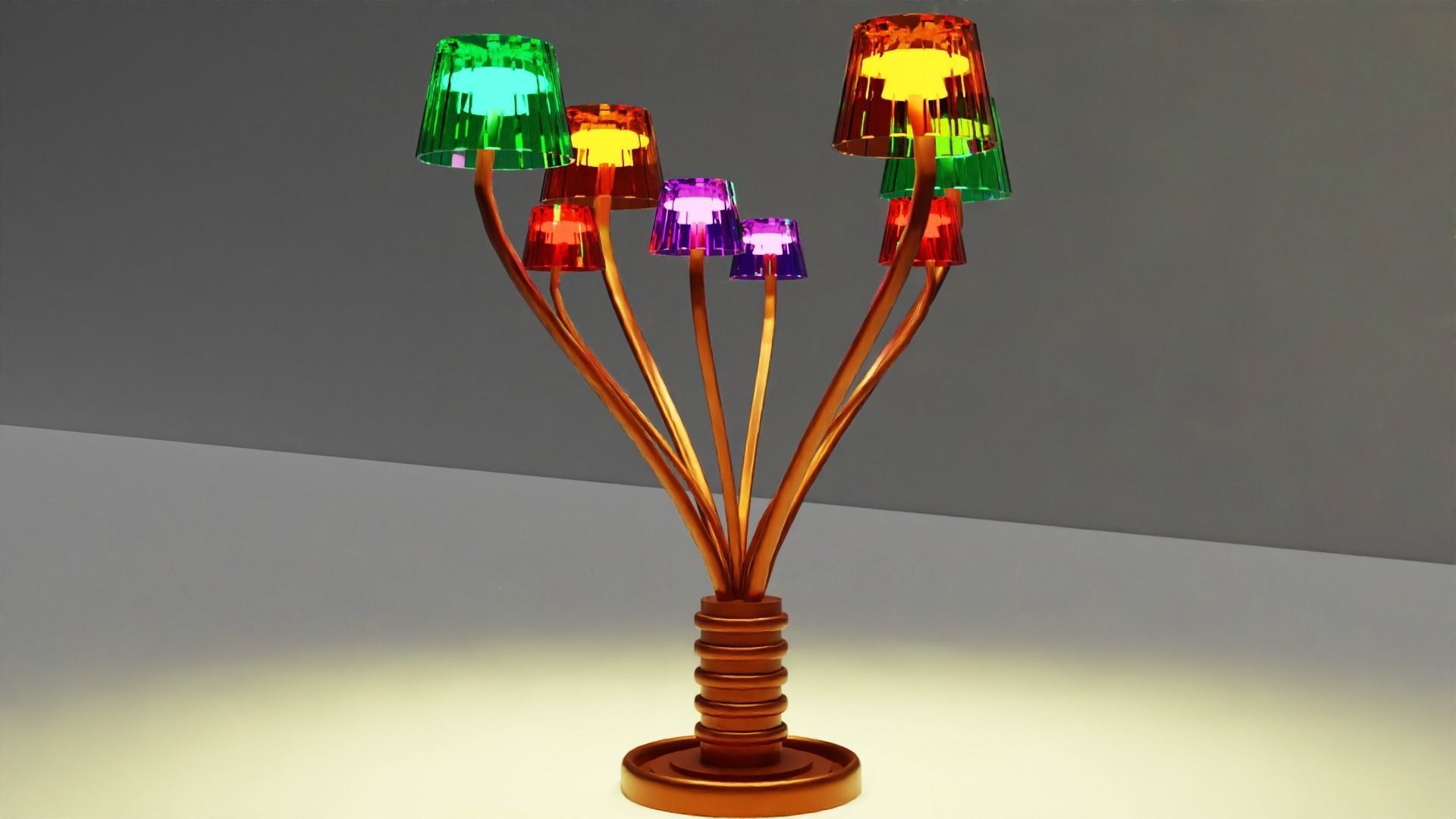 Ornamental Organic Standing Lamp 3D model_4
