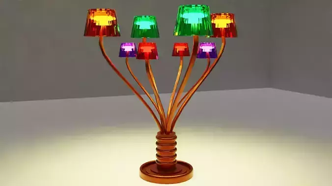 Ornamental Organic Standing Lamp 3D model