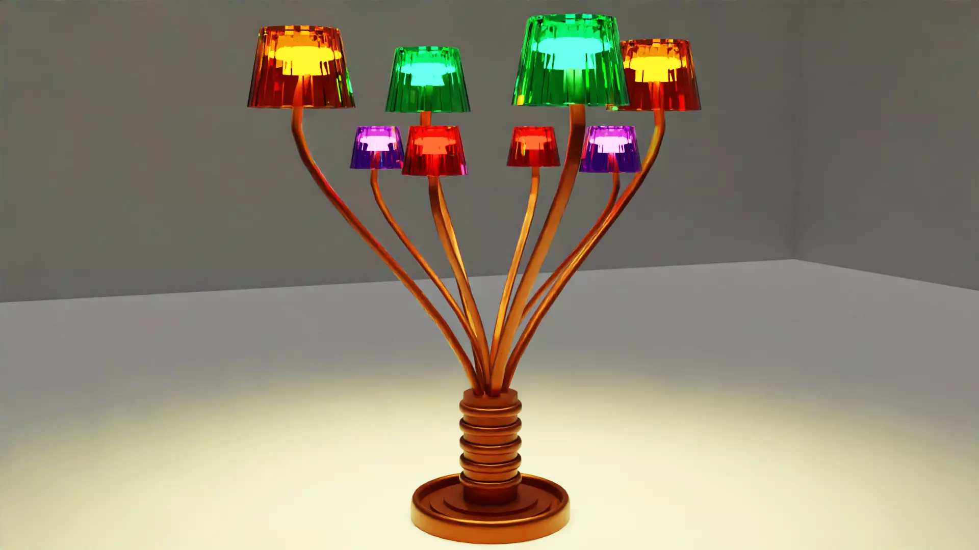 Ornamental Organic Standing Lamp 3D model_0