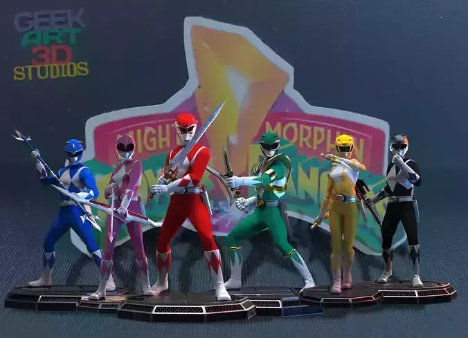 MMPR - Mighty Morphin Power Rangers Collection for 3D Print 