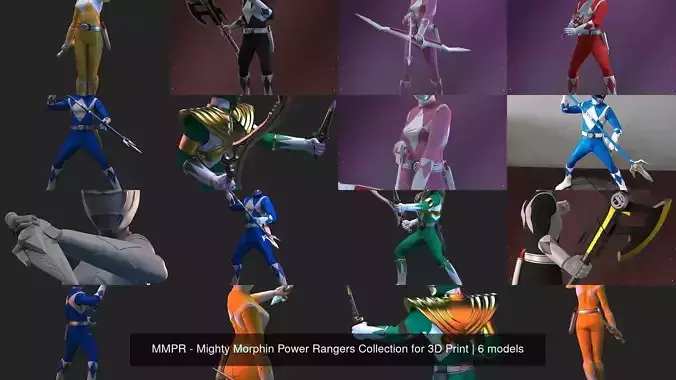 MMPR - Mighty Morphin Power Rangers Collection for 3D Print
