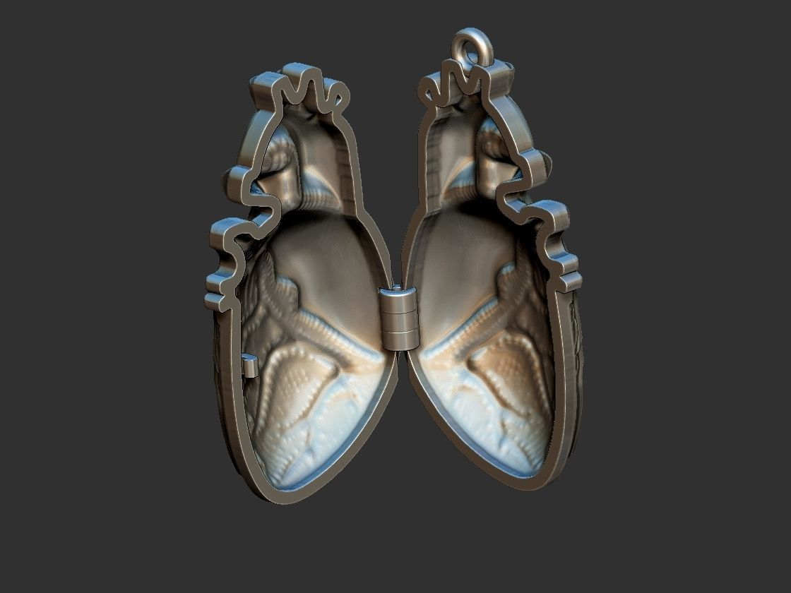 Heart Reliquary - Photo Holder - Relicario 3D print model_1