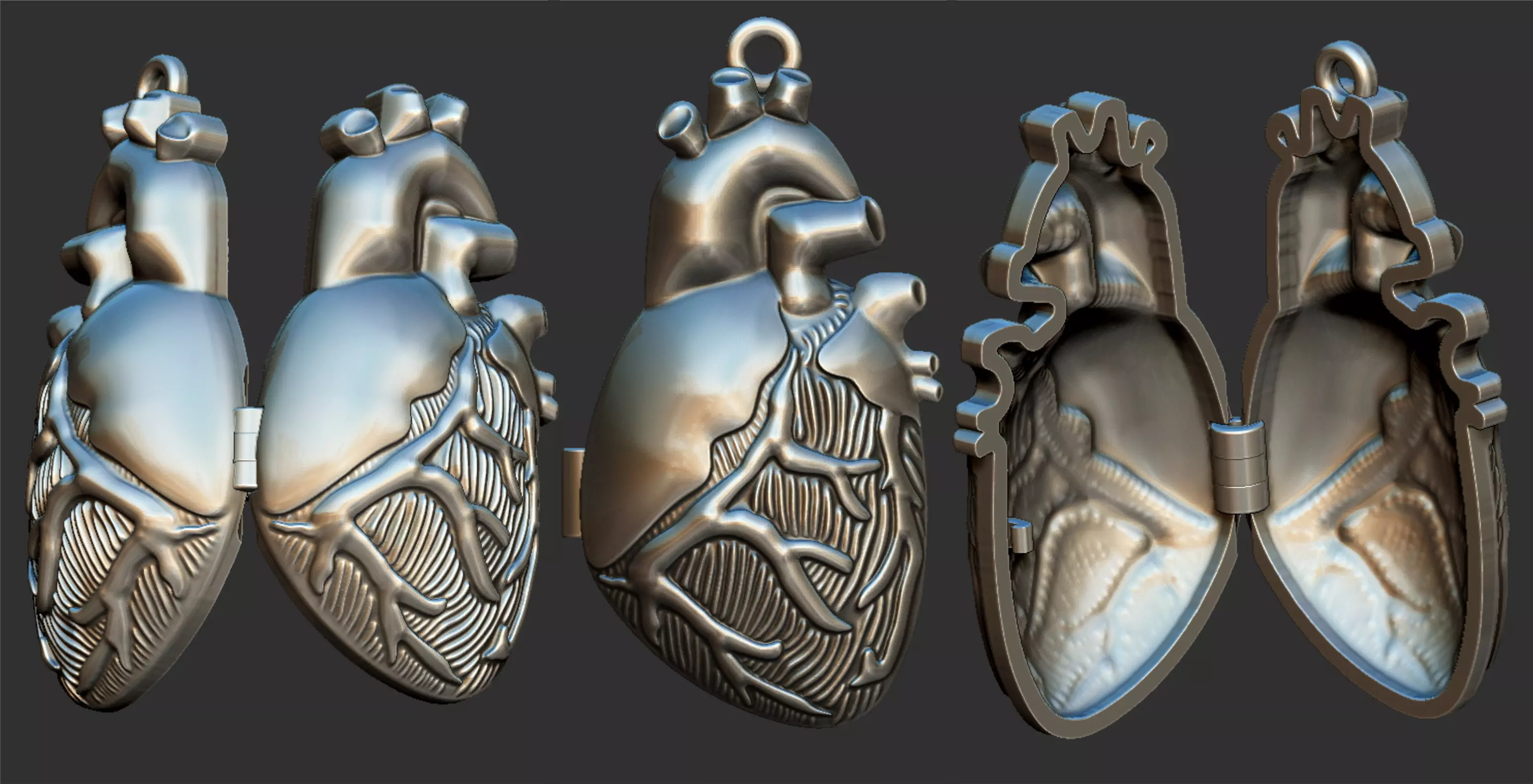Heart Reliquary - Photo Holder - Relicario 3D print model_0