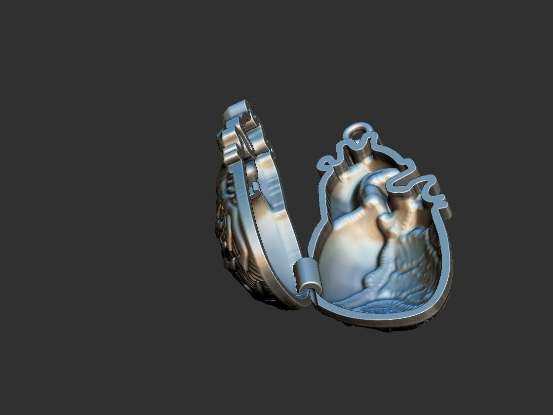 Heart Reliquary - Photo Holder - Relicario 3D print model_6