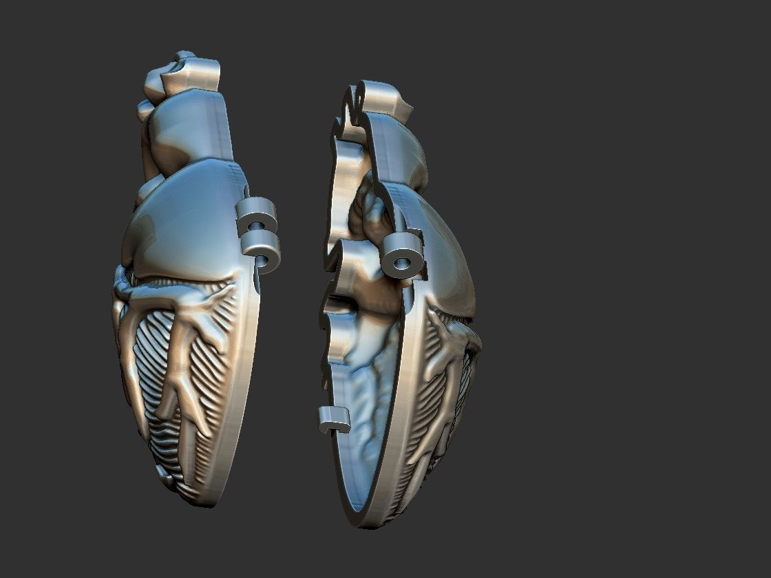 Heart Reliquary - Photo Holder - Relicario 3D print model_12