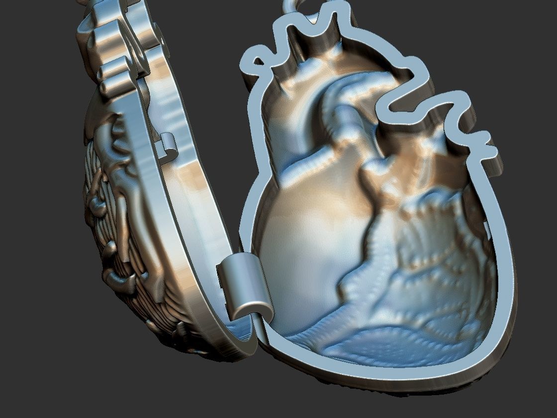 Heart Reliquary - Photo Holder - Relicario 3D print model_9