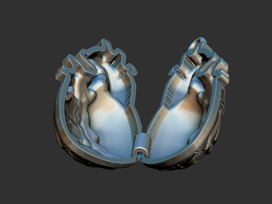 Heart Reliquary - Photo Holder - Relicario 3D print model_5