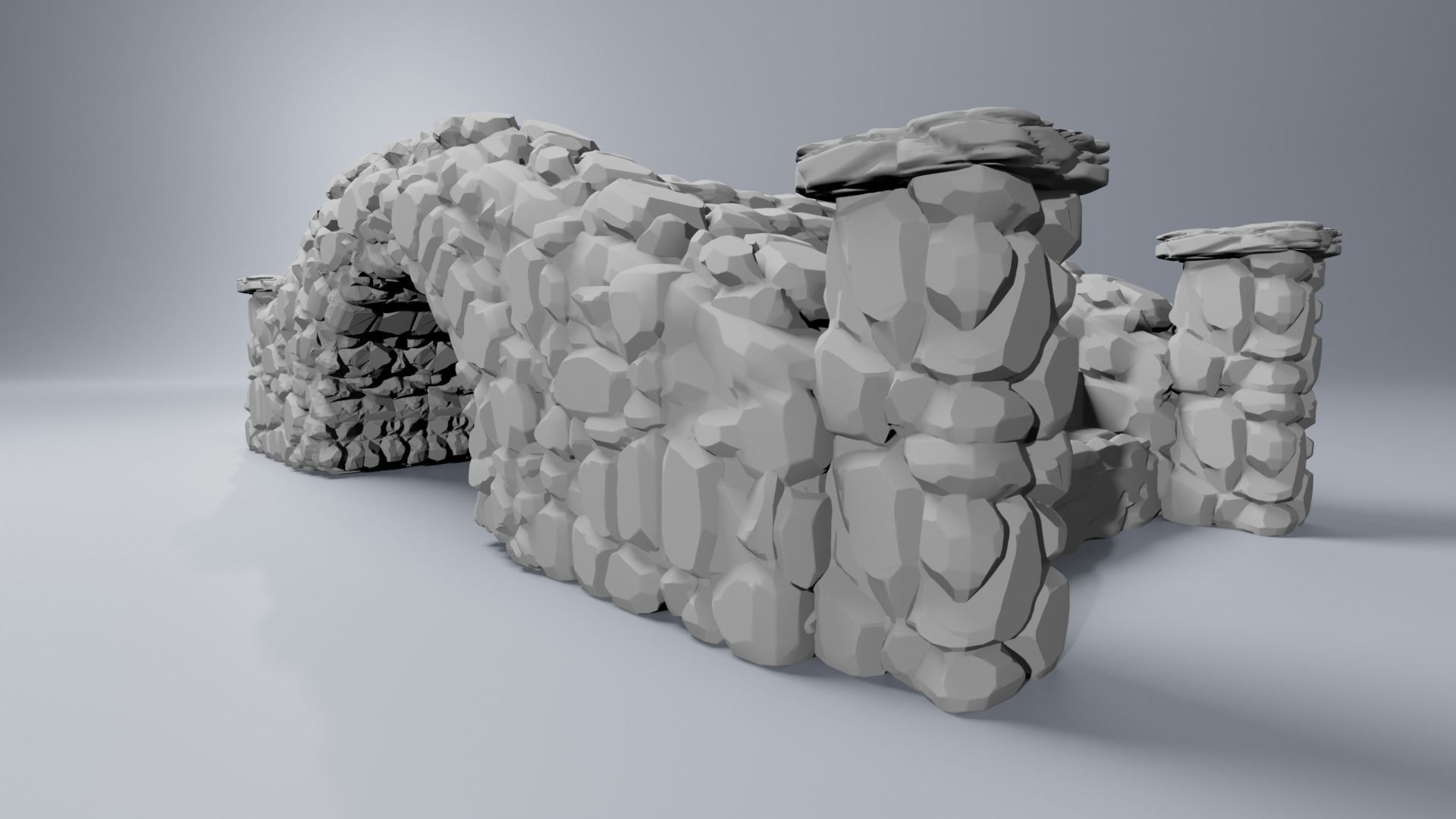 Stone Bridge  3D print model_14