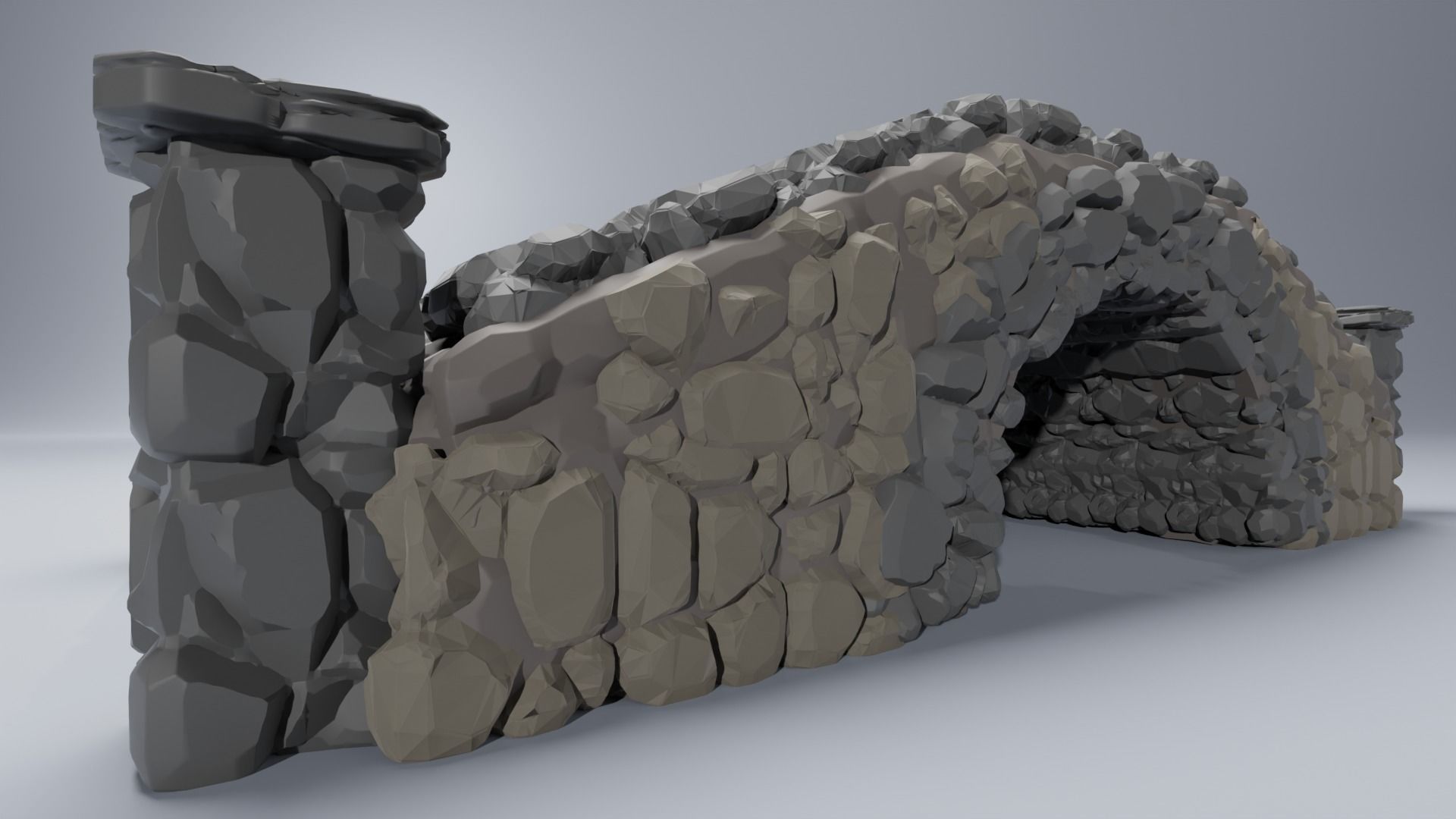 Stone Bridge  3D print model_6