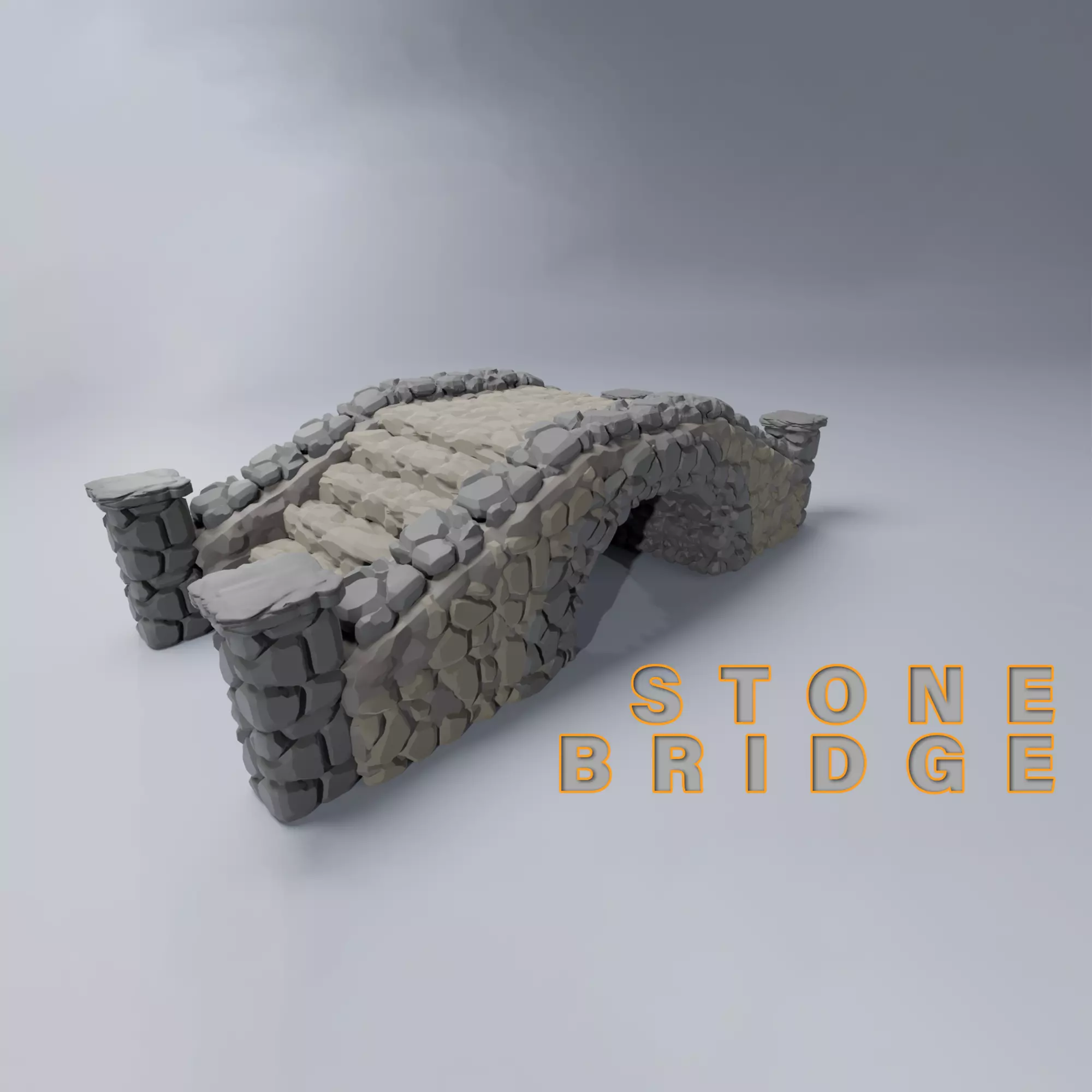 Stone Bridge  3D print model_0