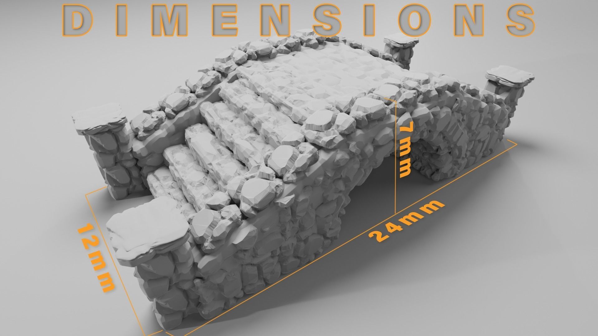 Stone Bridge  3D print model_15