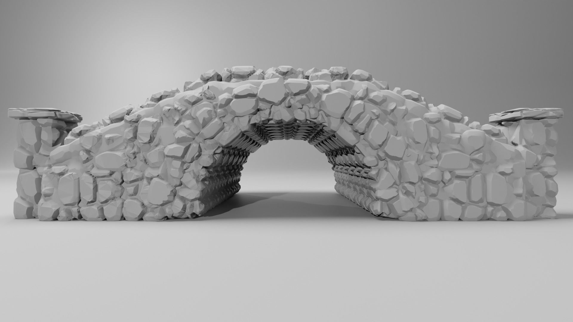 Stone Bridge  3D print model_10