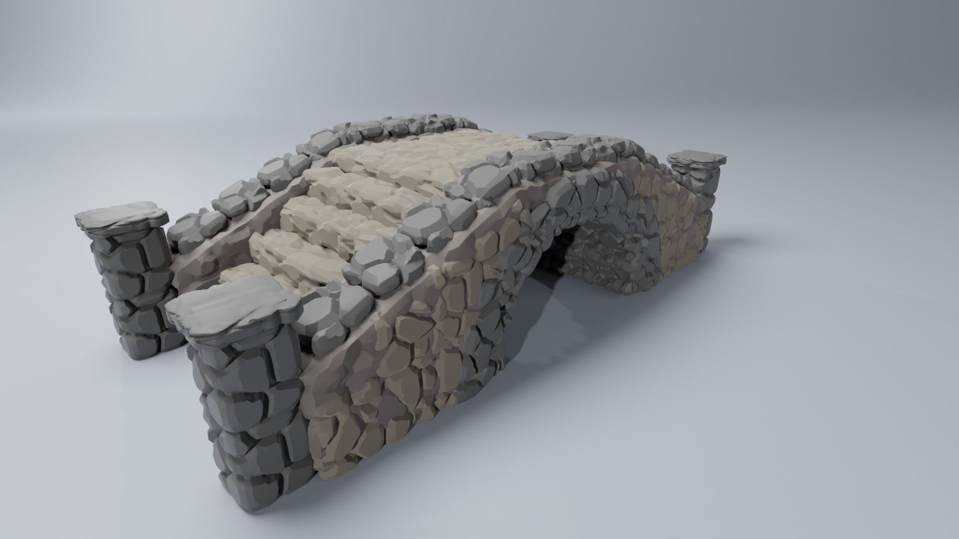 Stone Bridge  3D print model_8