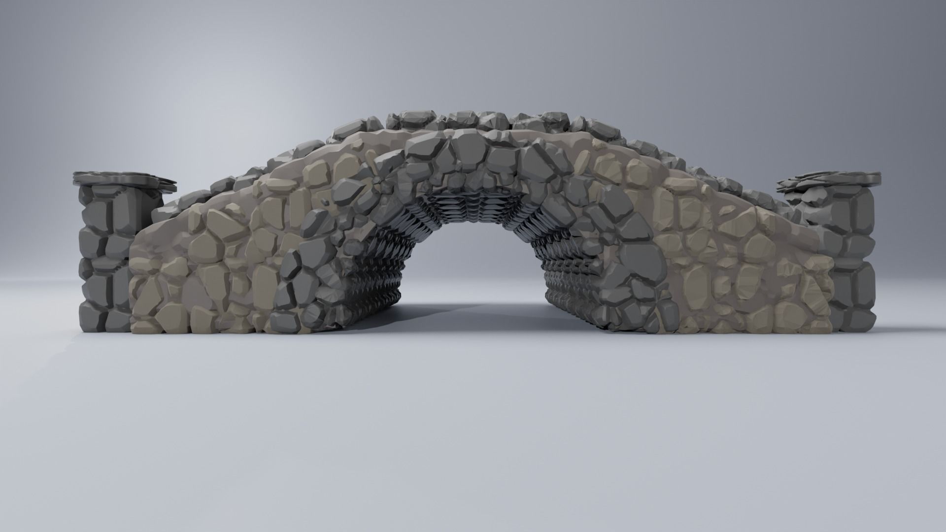 Stone Bridge  3D print model_3