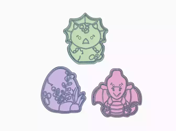SET X 3 CORTANTES COOKIES DINOSAURIO DINO T REX JURASSIC