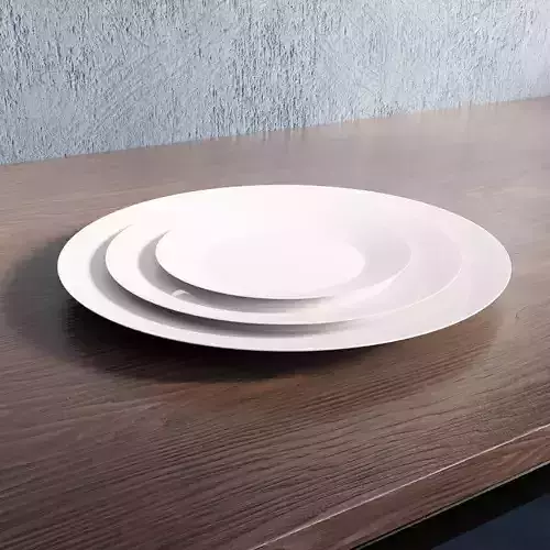 High Poly Plate Set Triple - Non material
