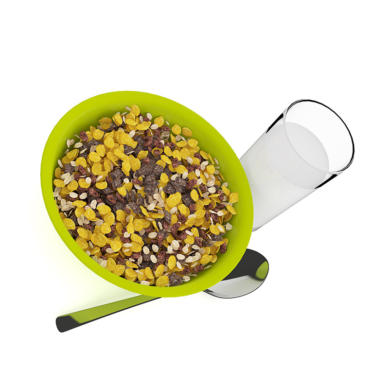 Musli in Bowl 3D model_1