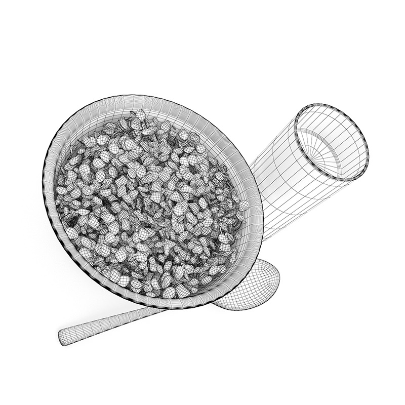 Musli in Bowl 3D model_3