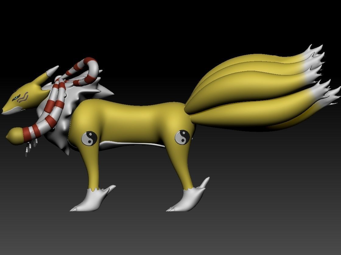 Renamon Entire Evolution Pack 3D print model_8