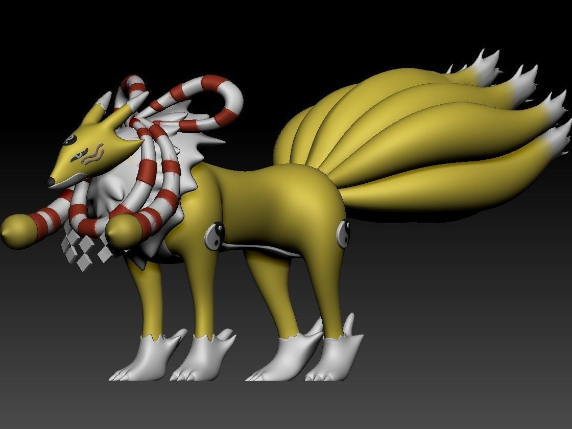 Renamon Entire Evolution Pack 3D print model_4