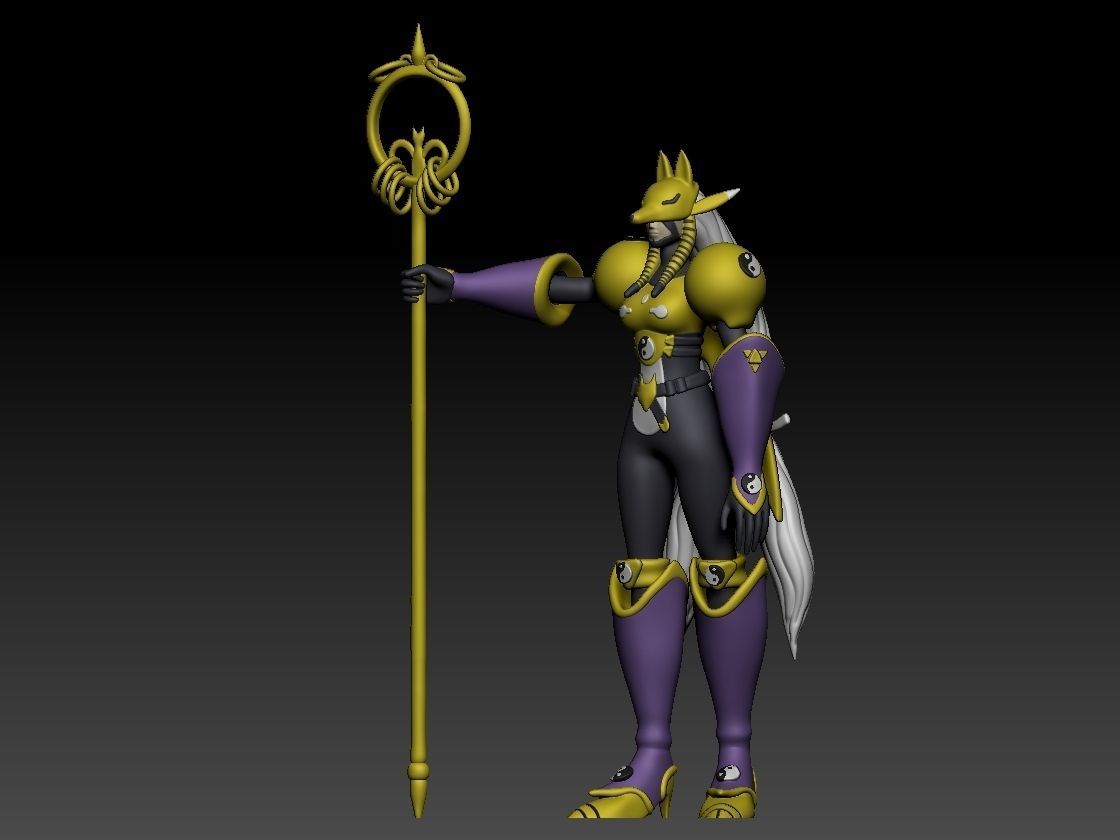Renamon Entire Evolution Pack 3D print model_35