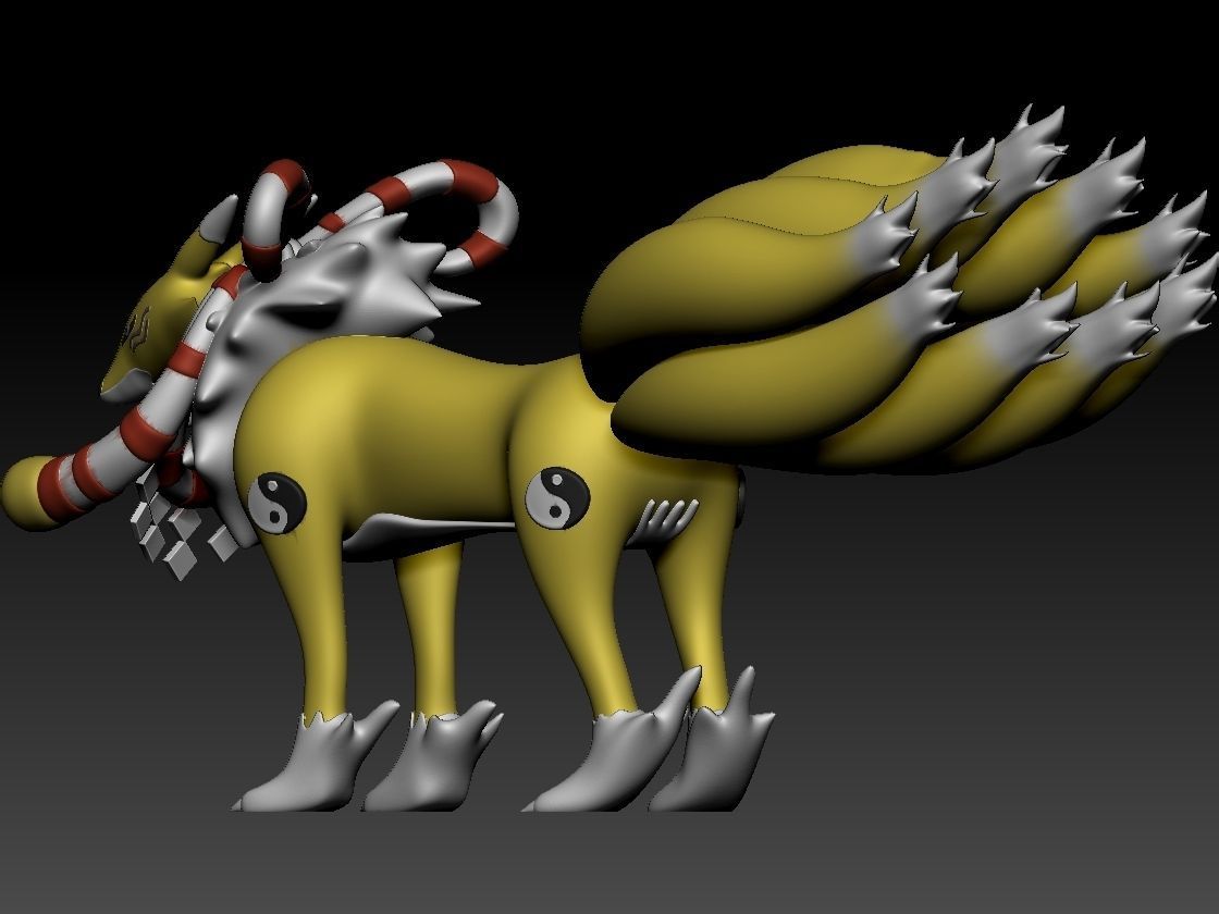 Renamon Entire Evolution Pack 3D print model_13