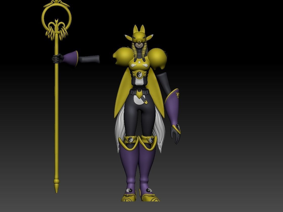 Renamon Entire Evolution Pack 3D print model_22