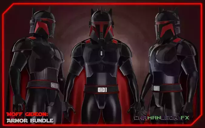 Moff Gideon Beskar Armor Bundle Mandalorian Cosplay 3D print model
