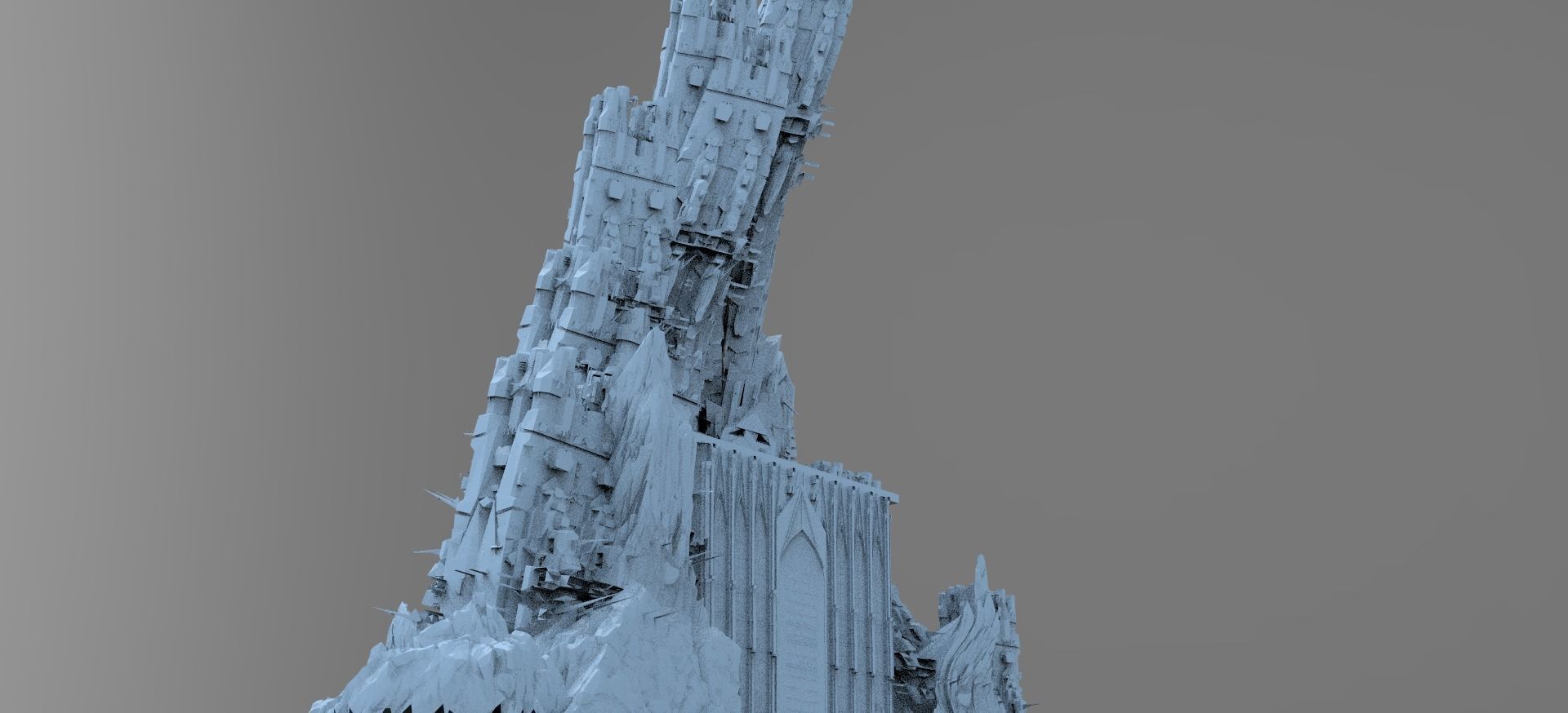 Ancient Stone Tower rock formation 4 3D model_1