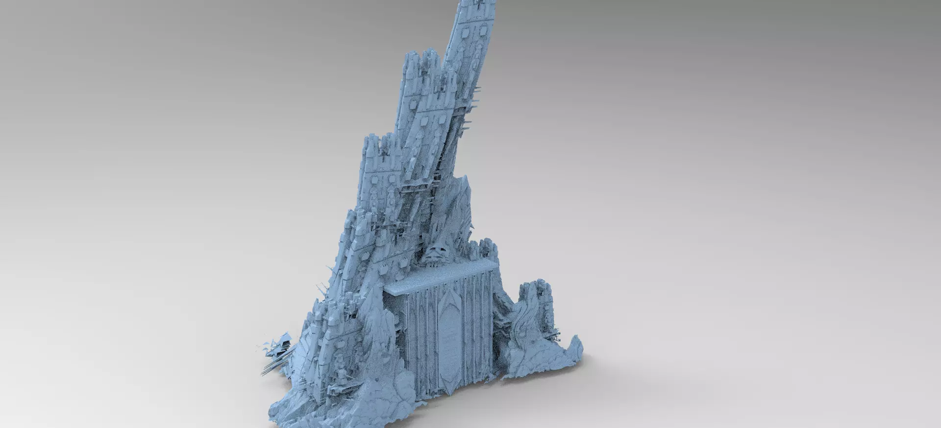 Ancient Stone Tower rock formation 4 3D model_0
