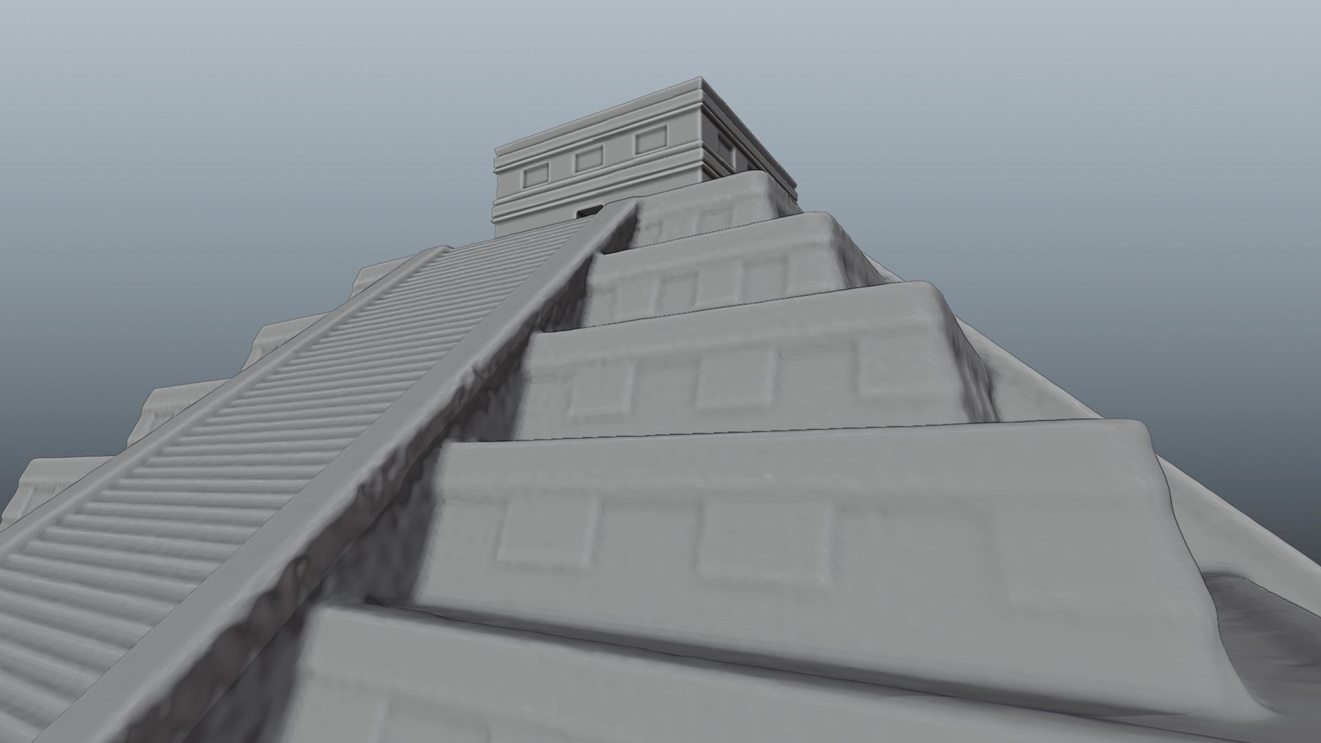 Chichen Itza Rebuilt Landscape and 3D Printable 3D model_36