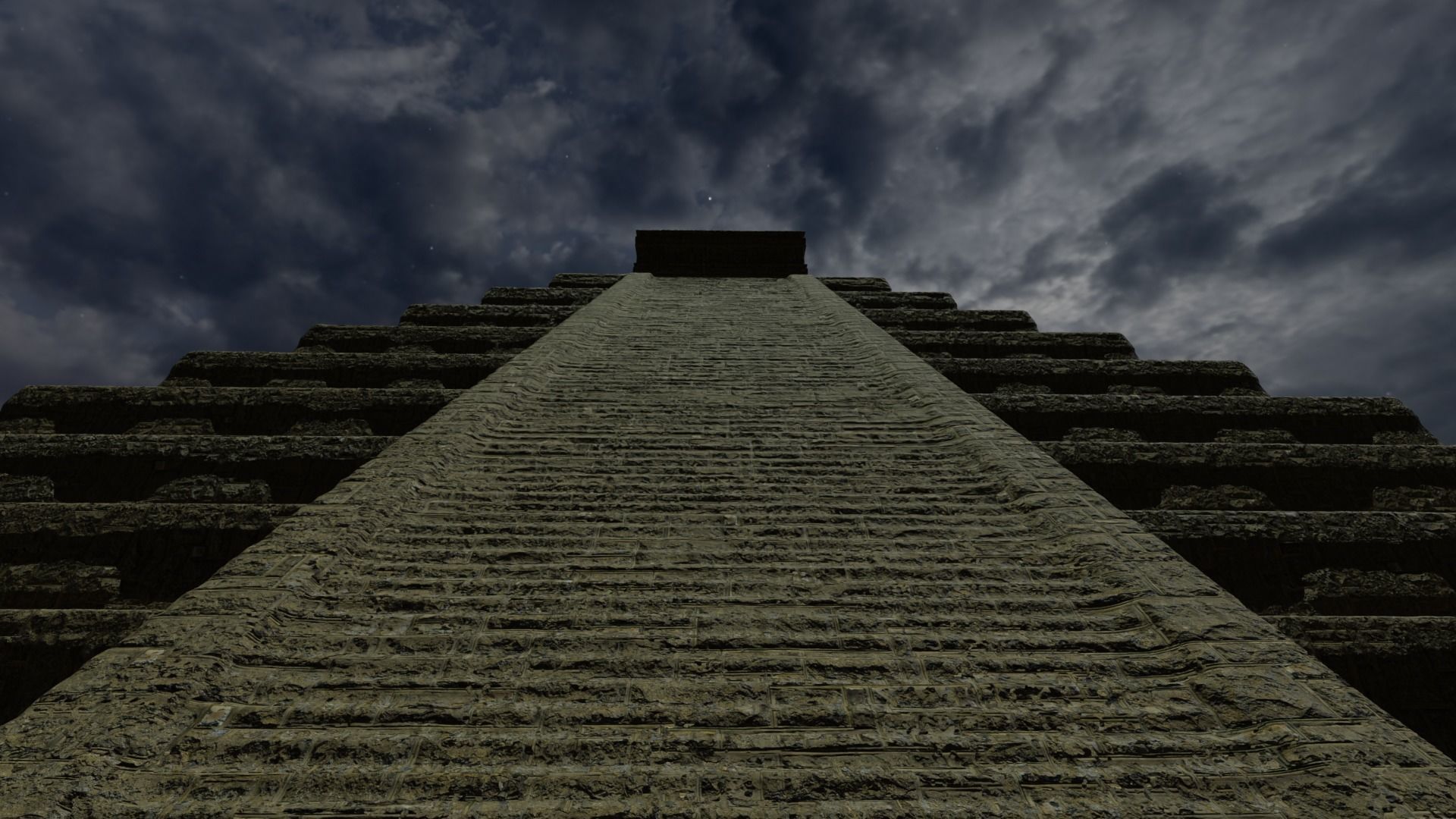 Chichen Itza Rebuilt Landscape and 3D Printable 3D model_47