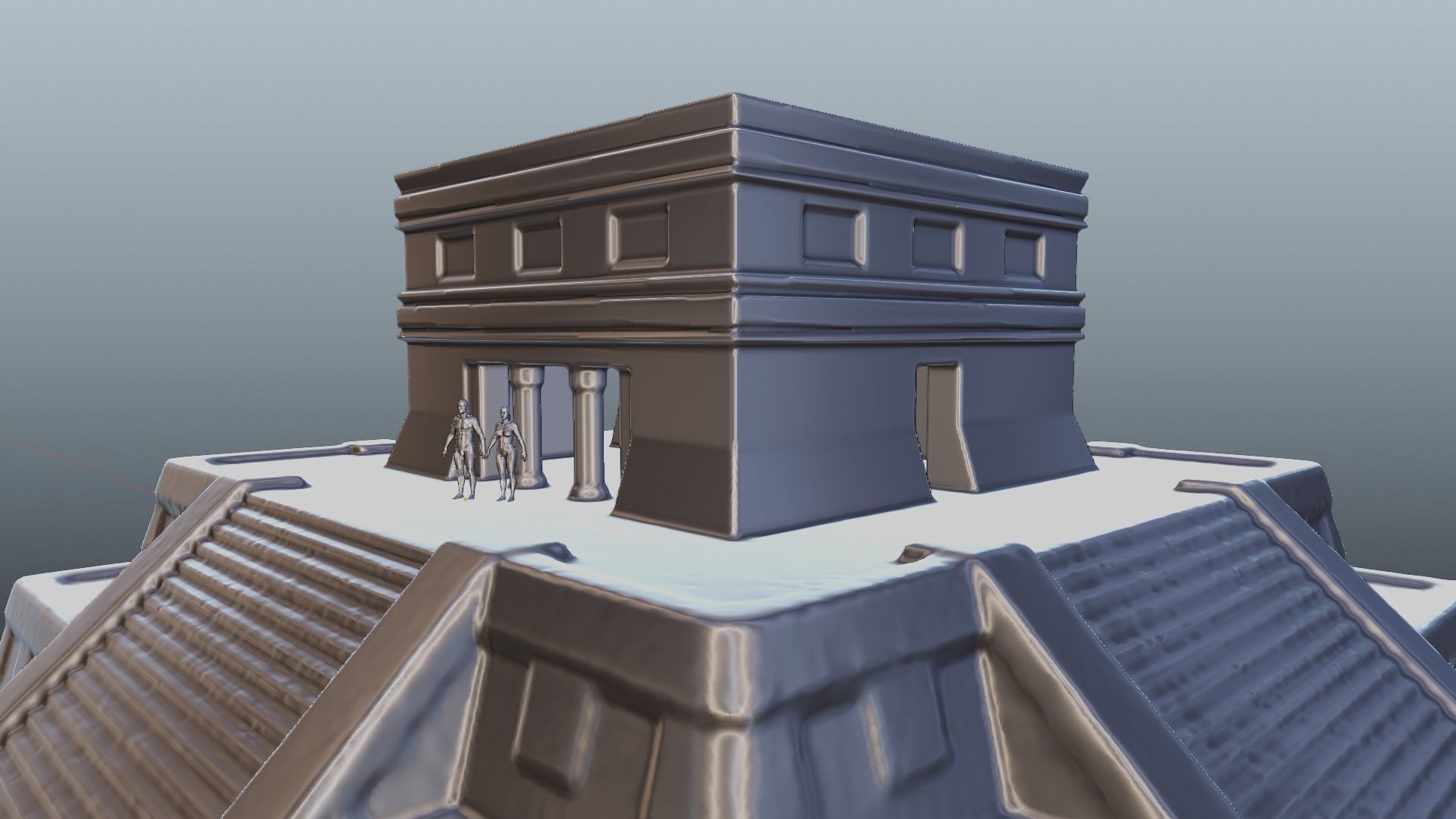 Chichen Itza Rebuilt Landscape and 3D Printable 3D model_15