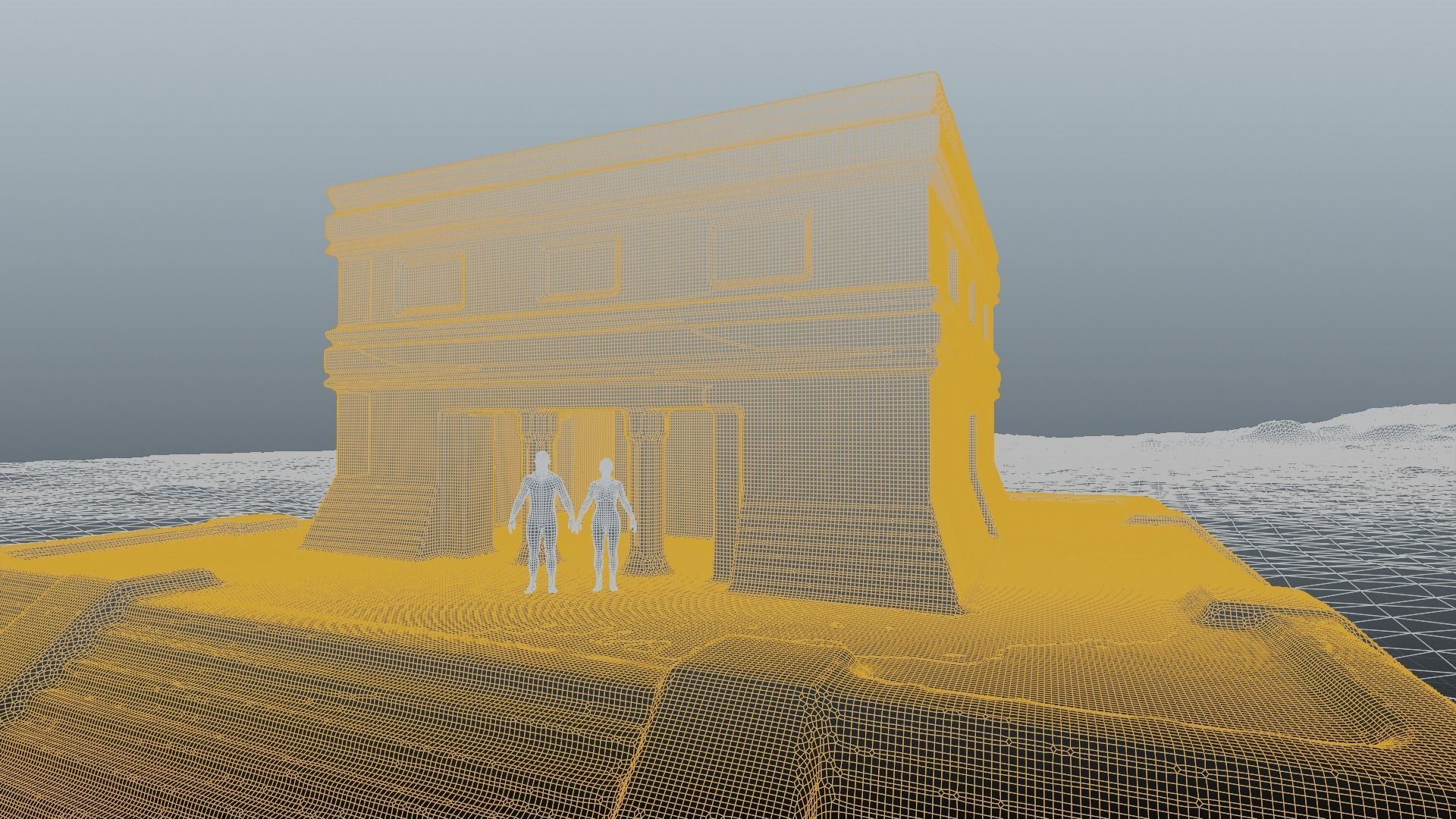 Chichen Itza Rebuilt Landscape and 3D Printable 3D model_43