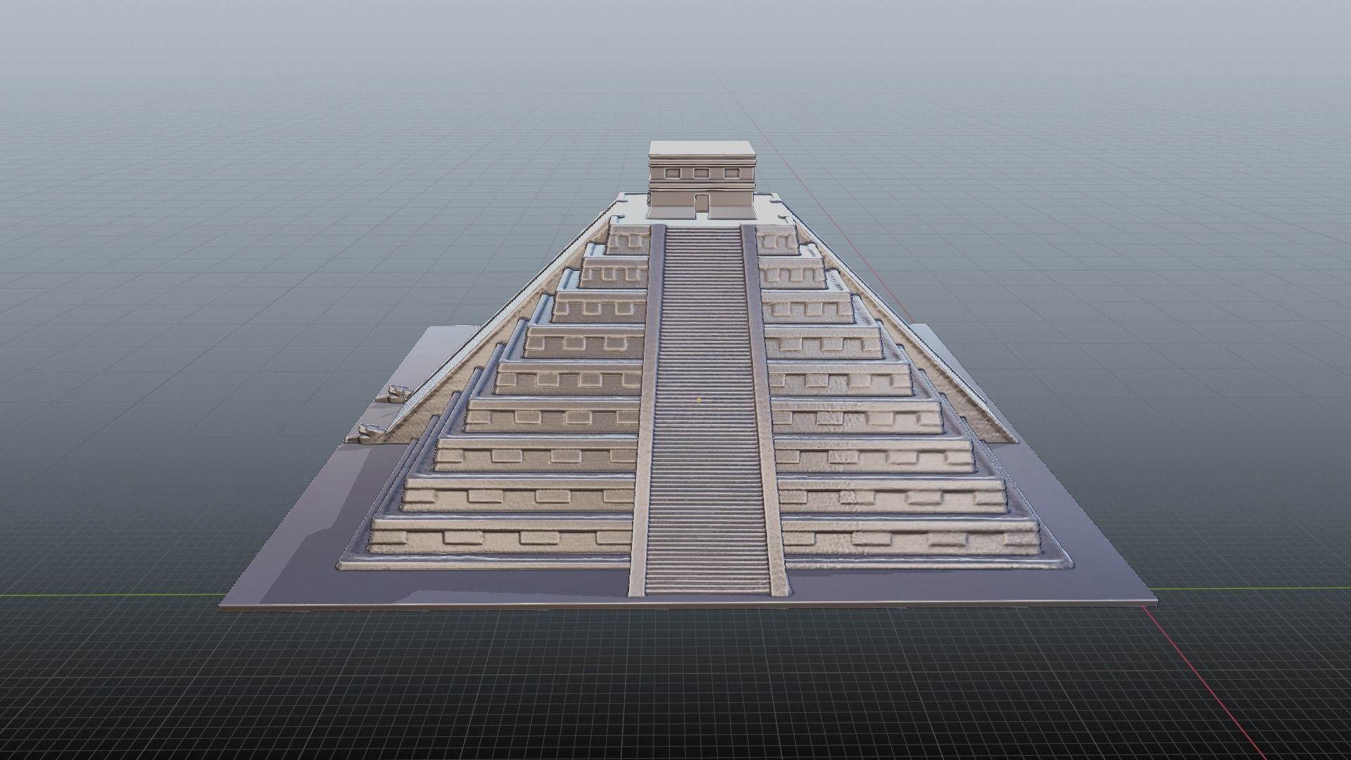 Chichen Itza Rebuilt Landscape and 3D Printable 3D model_6