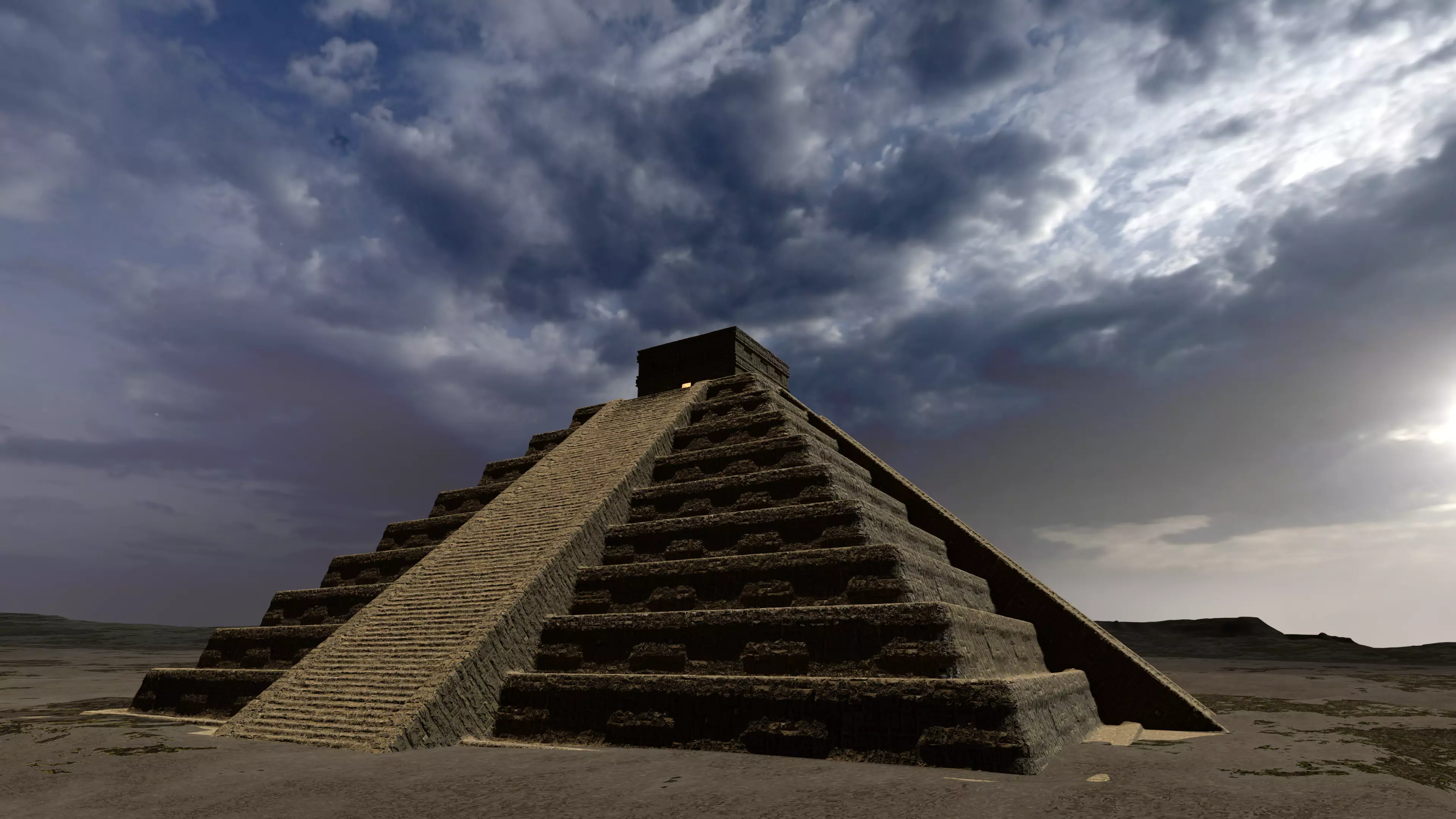 Chichen Itza Rebuilt Landscape and 3D Printable 3D model_0