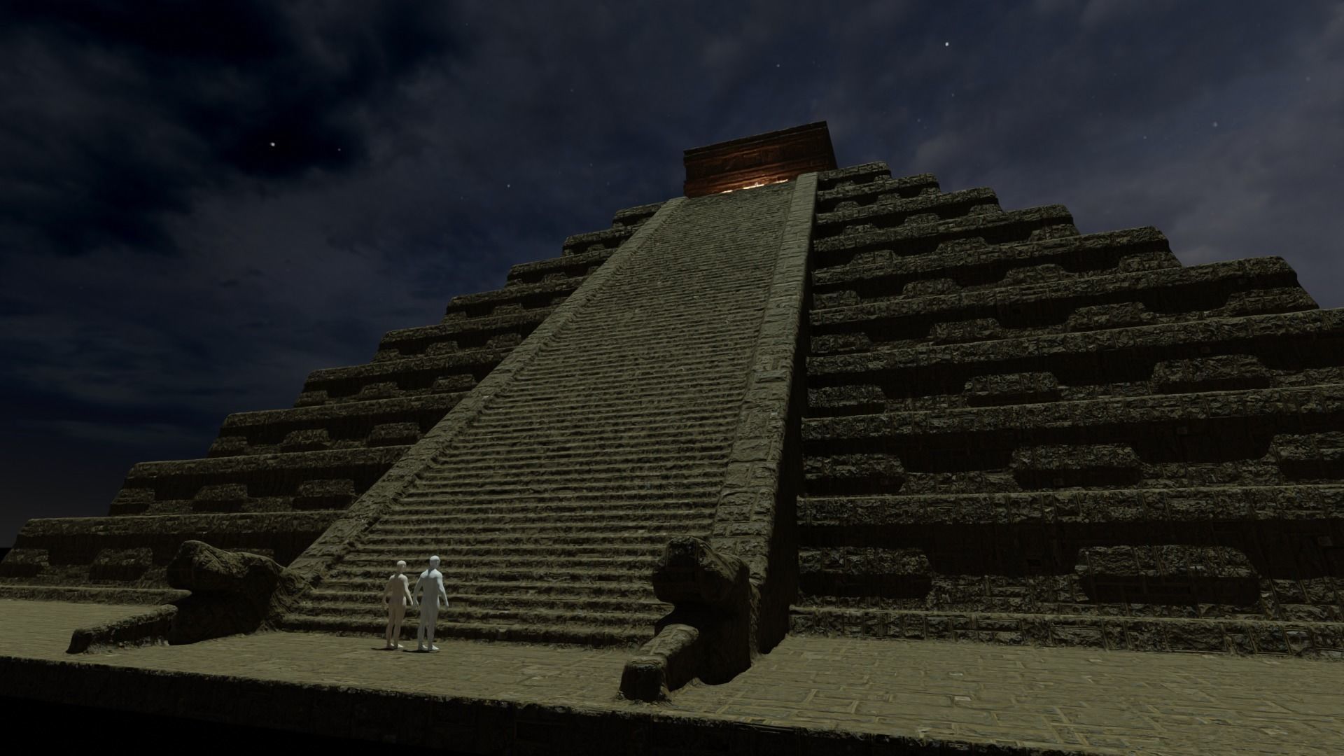 Chichen Itza Rebuilt Landscape and 3D Printable 3D model_33