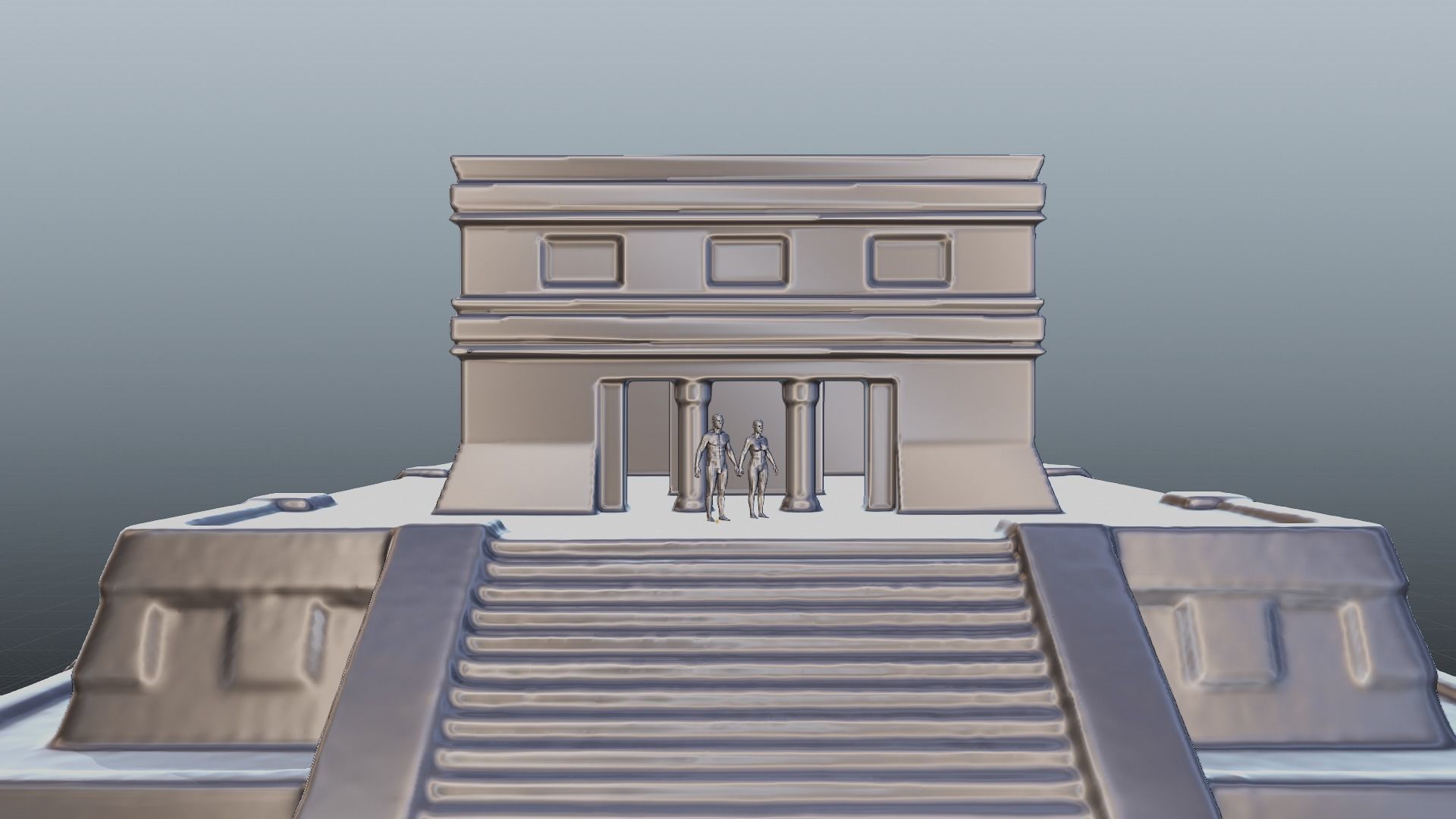 Chichen Itza Rebuilt Landscape and 3D Printable 3D model_16